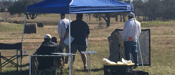 From behind the line, Open land marks.