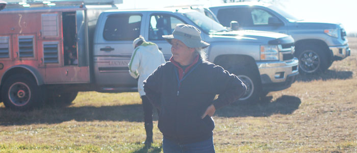 Vicky getting ready to run